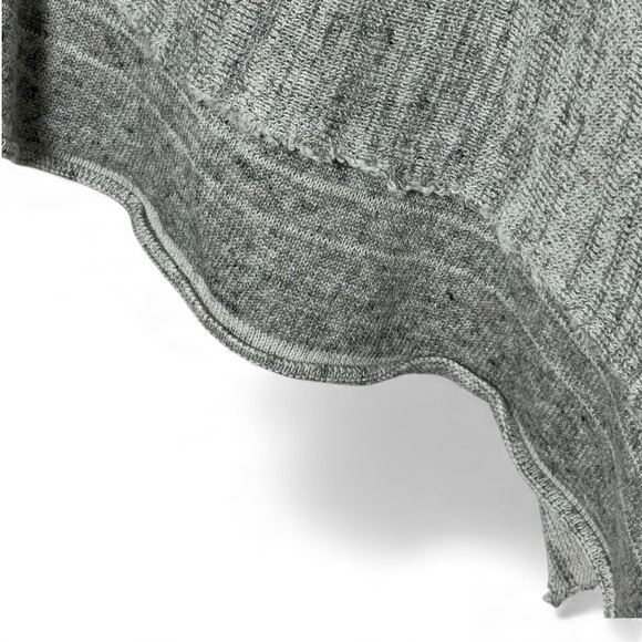 Free People Never Again Ribbed Cardigan Gray Asym Hem Small - Picture 7 of 15